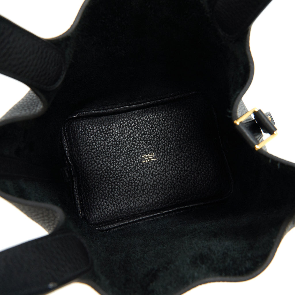 HERMES PICOTIN 18 LOCK BAG BLACK GHW