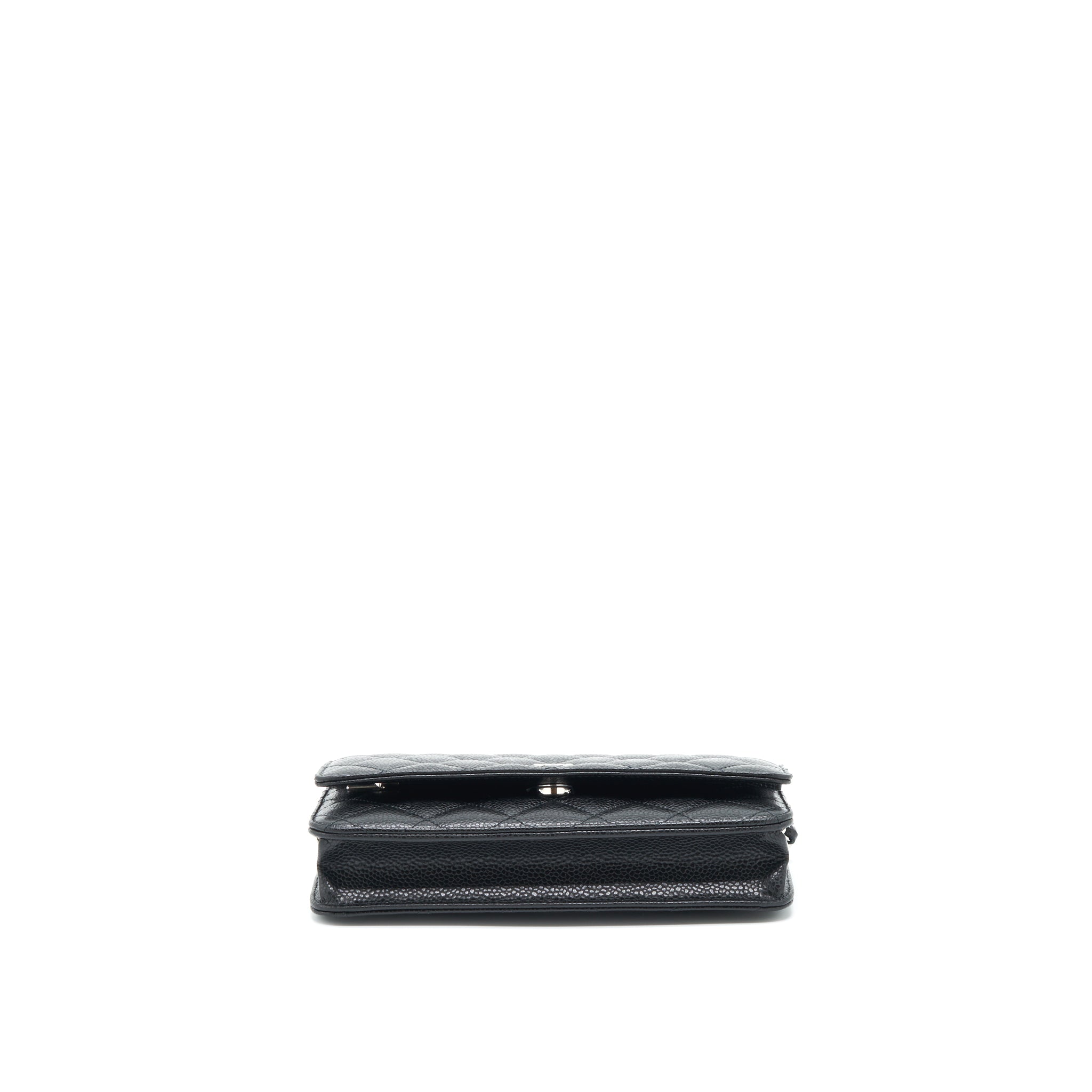 CHANEL CLASSIC WALLET ON CHAIN CAVIAR BLACK SHW (MICROCHIP)