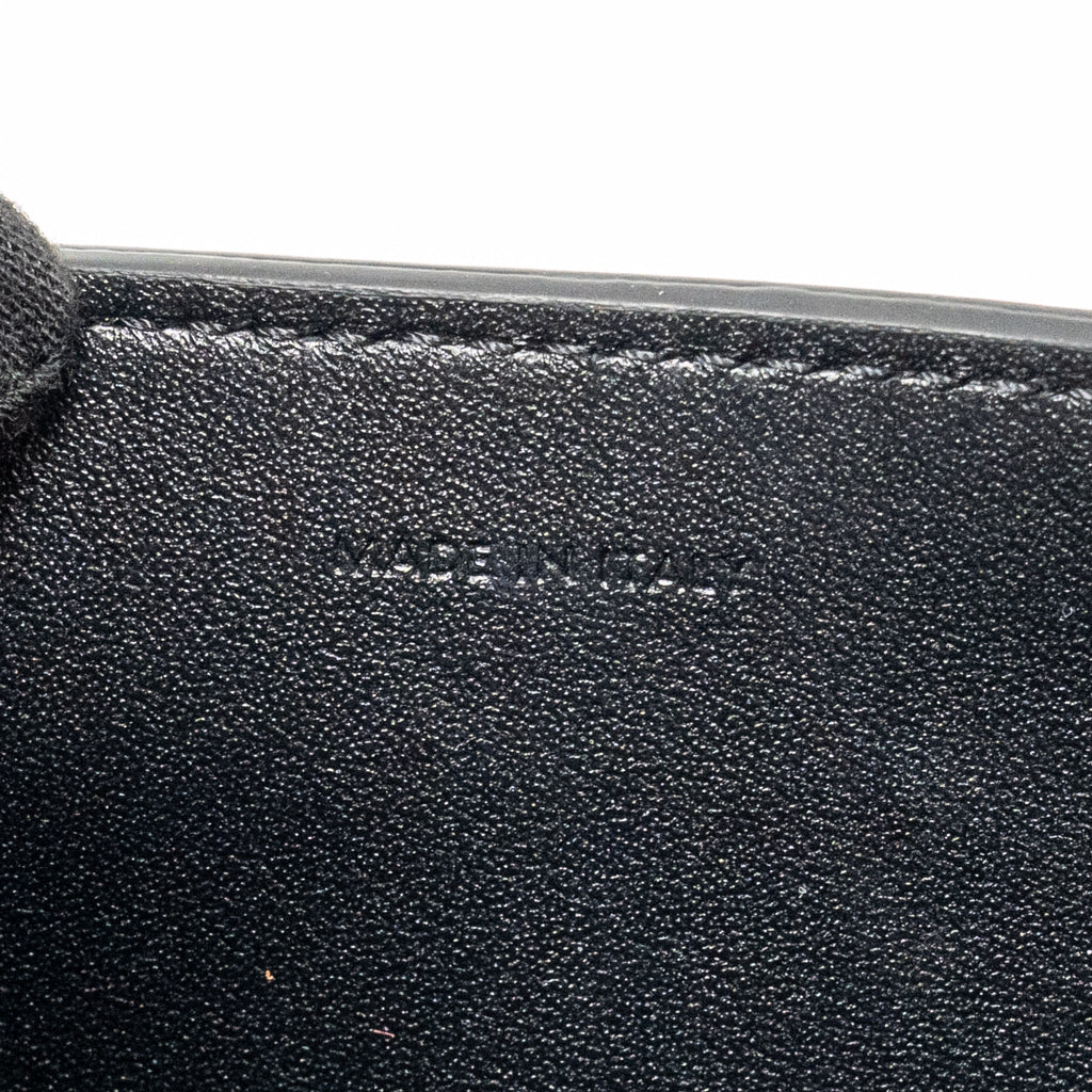 CELINE TRIOMPHE CLAUDE CHAIN SHOULDER BAG SHINY CALFSKIN BLACK GHW