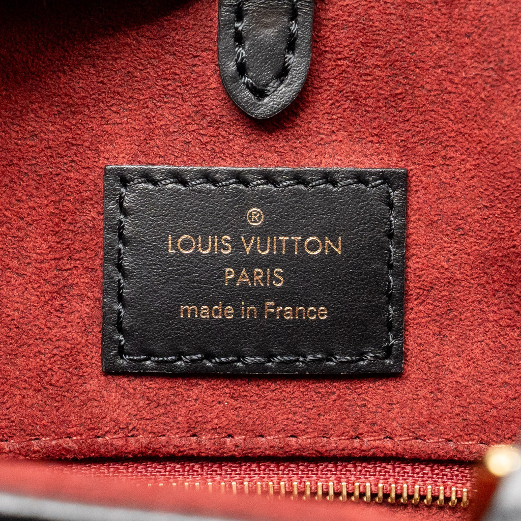 LOUIS VUITTON ONTHEGO MM MONOGRAM EMPREINTE LEATHER BLACK/BEIGE GHW