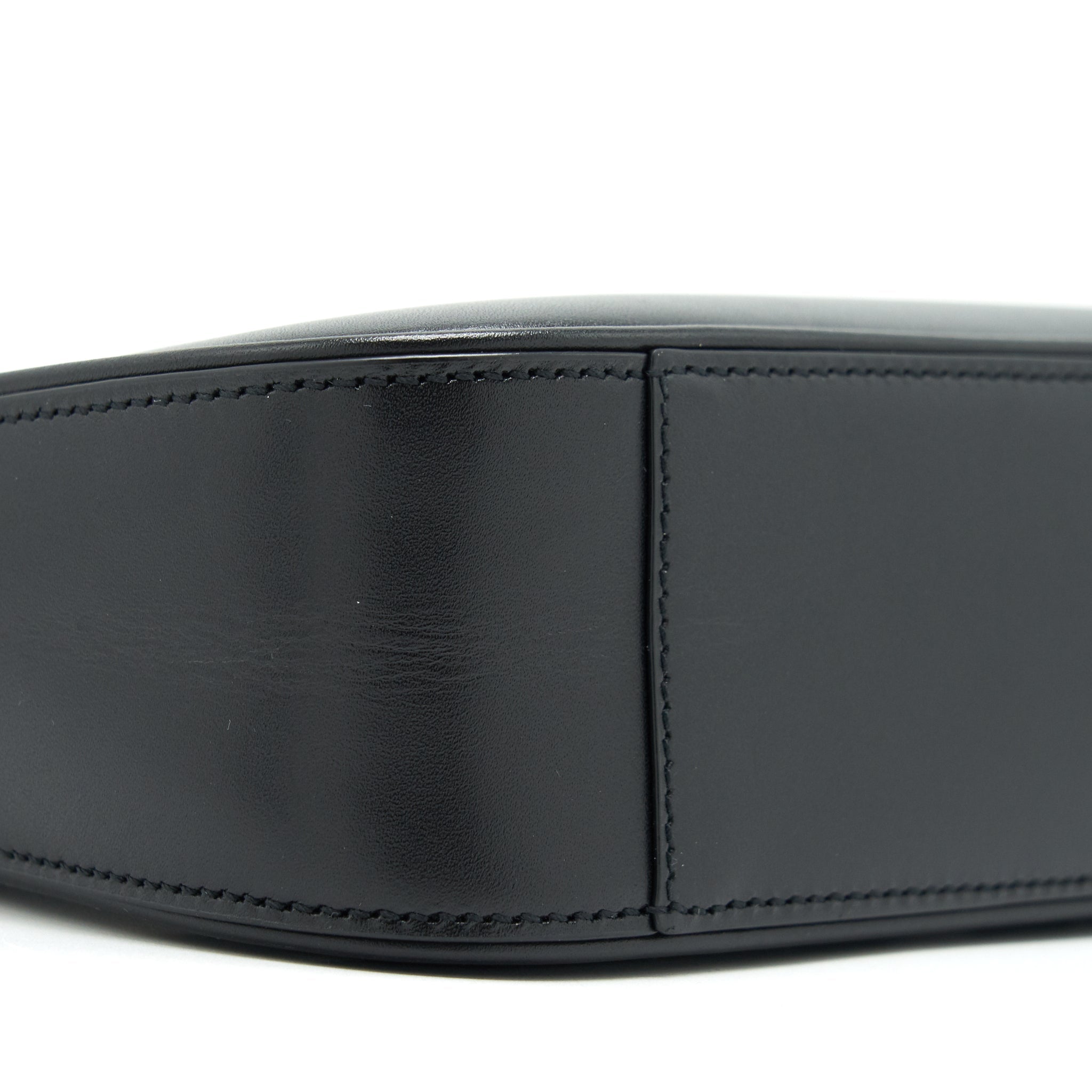 SAINT LAURENT LE 5 A 7 HOBO BAG CALFSKIN BLACK GHW