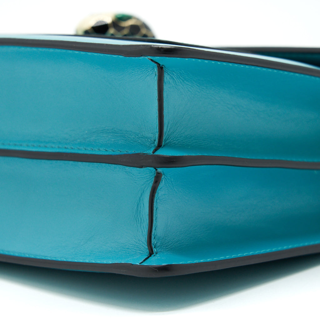 BVLGARI SERPENTI FOREVER SHOULDER BAG CALFSKIN BLUE SHW