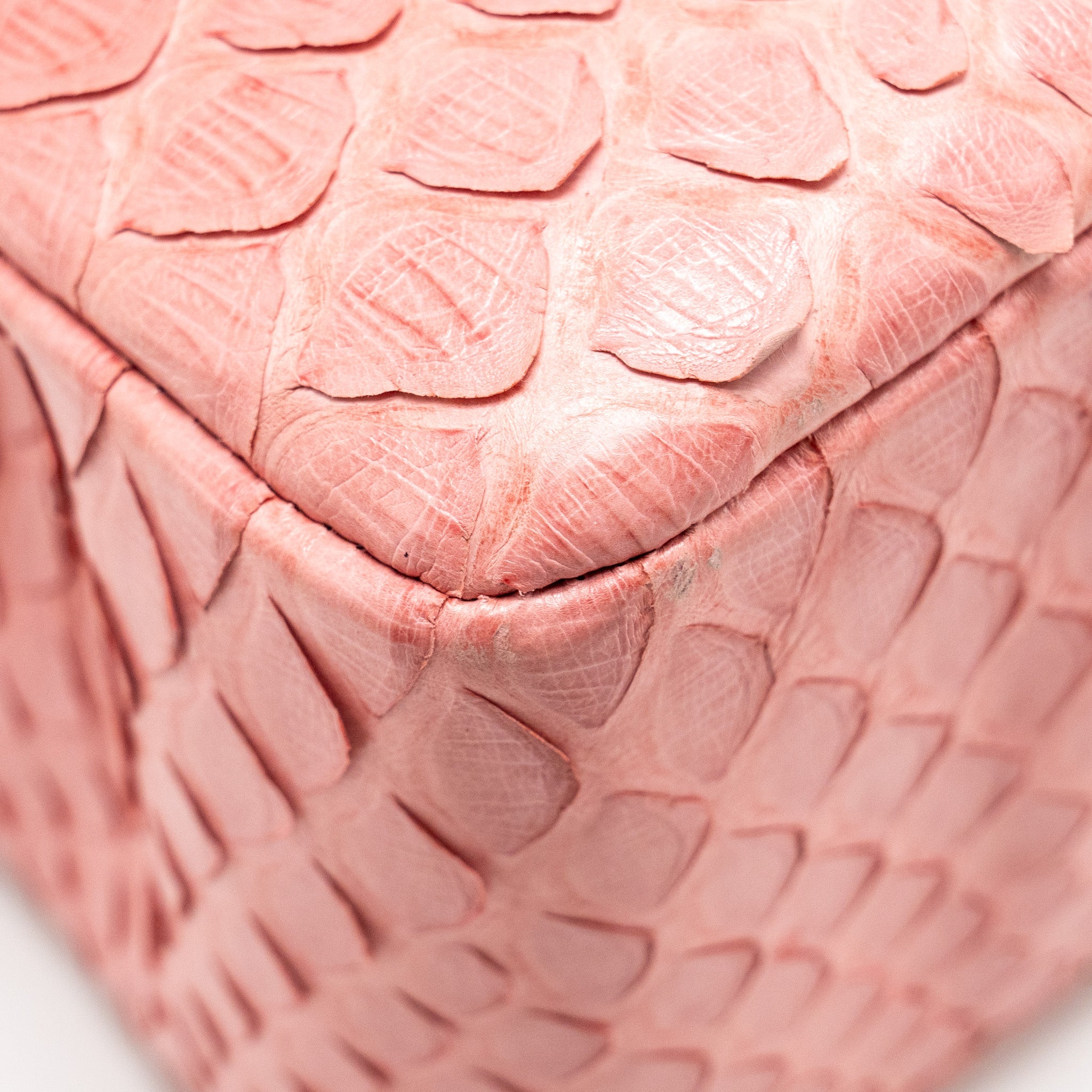 CHANEL MEDIUM FLAP BAG WITH DETAILED CHARMS PYTHON PINK GHW