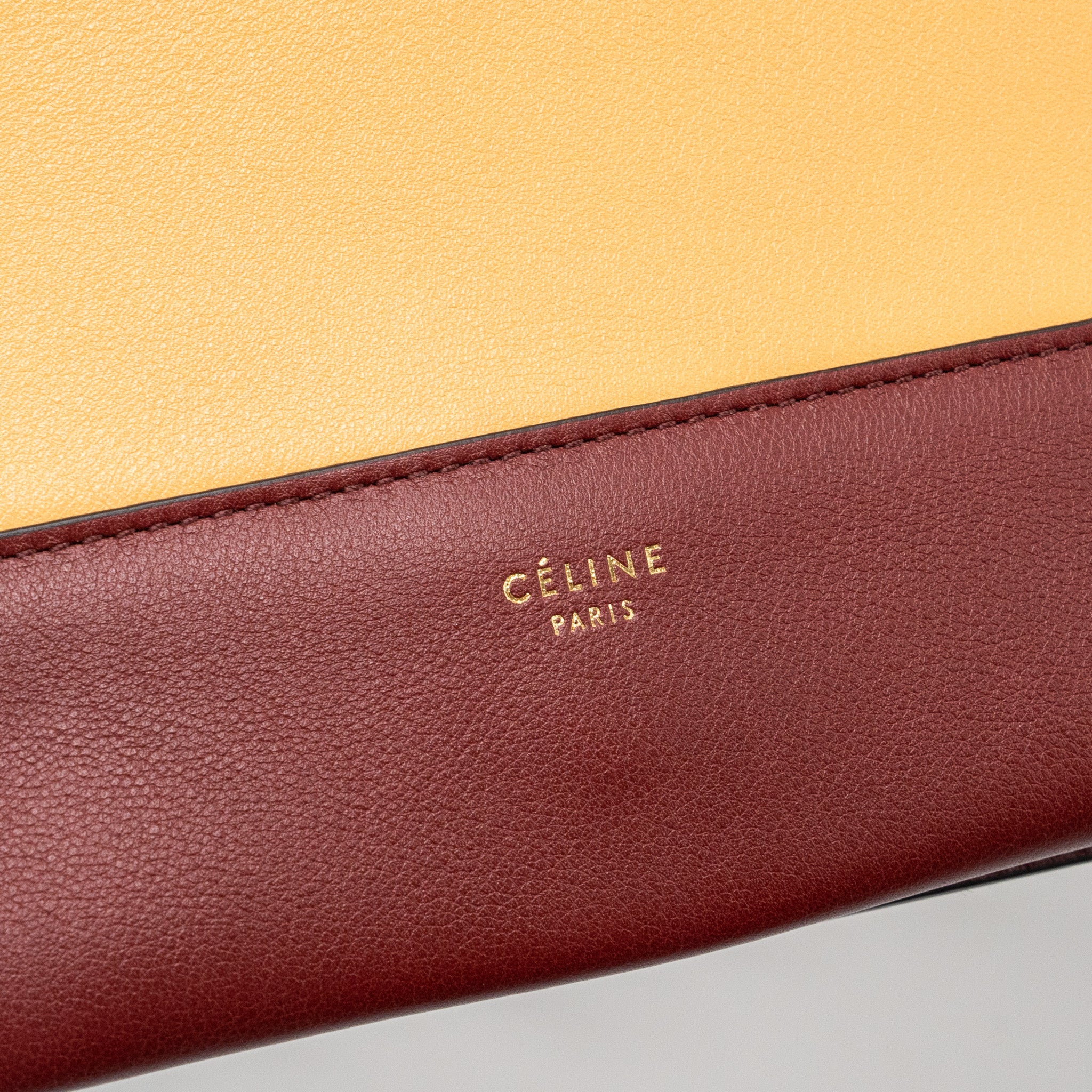 CELINE FRAME BAG CALFSKIN RUBY / APRICOT GHW