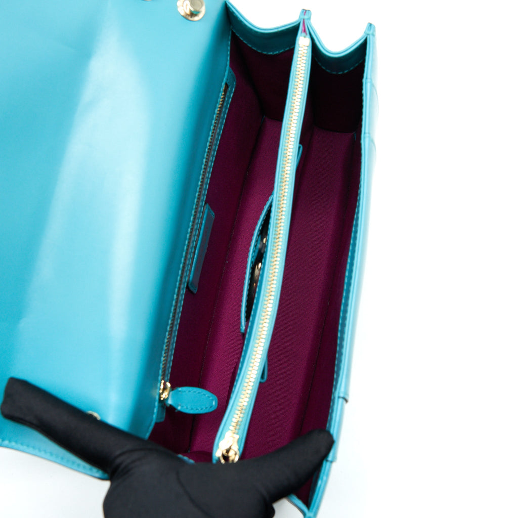 BVLGARI SERPENTI FOREVER SHOULDER BAG CALFSKIN BLUE SHW