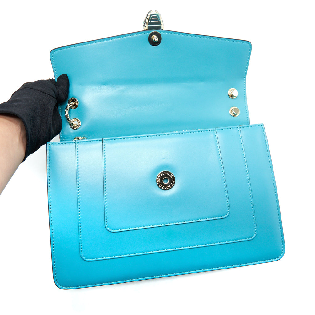 BVLGARI SERPENTI FOREVER SHOULDER BAG CALFSKIN BLUE SHW