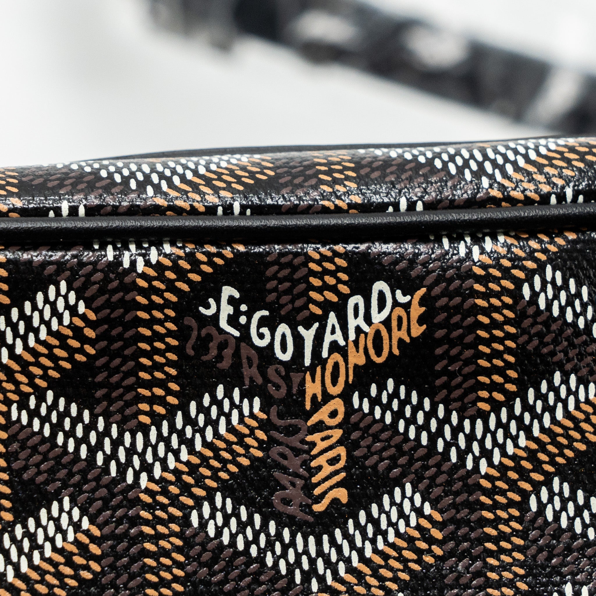 GOYARD CAP-VERT PM BAG CANVAS/ LEATHER BLACK SHW