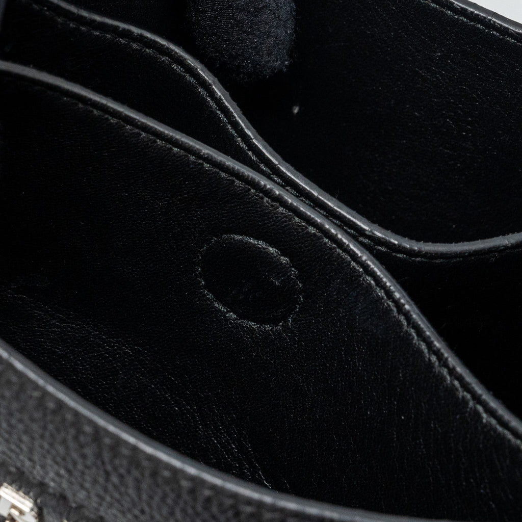 PRADA MEDIUM LEATHER TOTE BLACK SHW