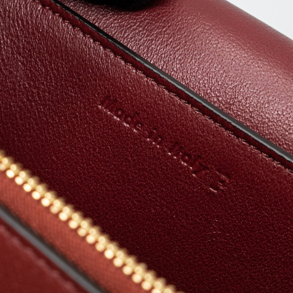 CELINE FRAME BAG CALFSKIN RUBY / APRICOT GHW