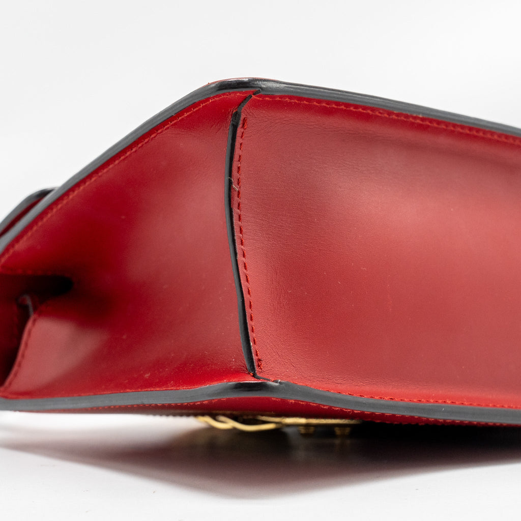 GUCCI TOP HANDLE MINI SYLVIE CALFSKIN RED GHW