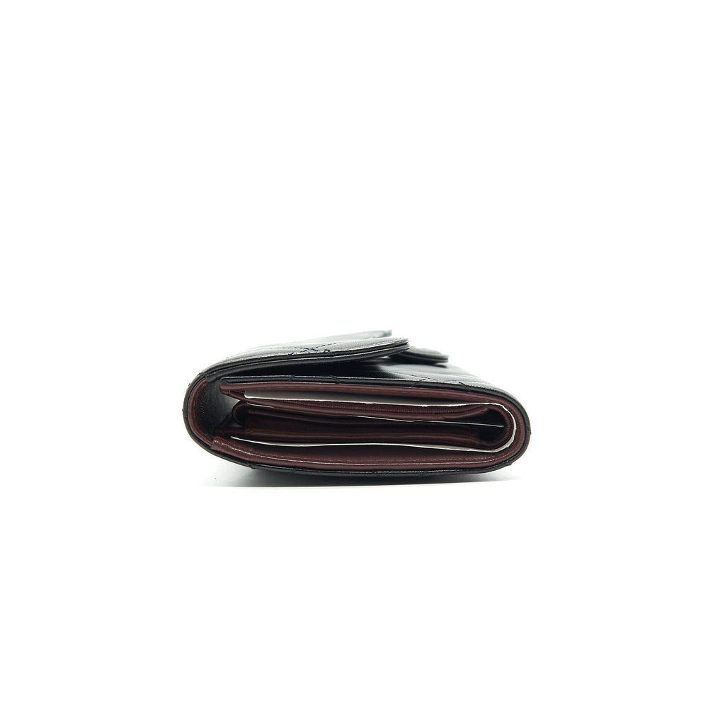 CHANEL CLASSIC FLAP WALLET LAMBSKIN BLACK SHW
