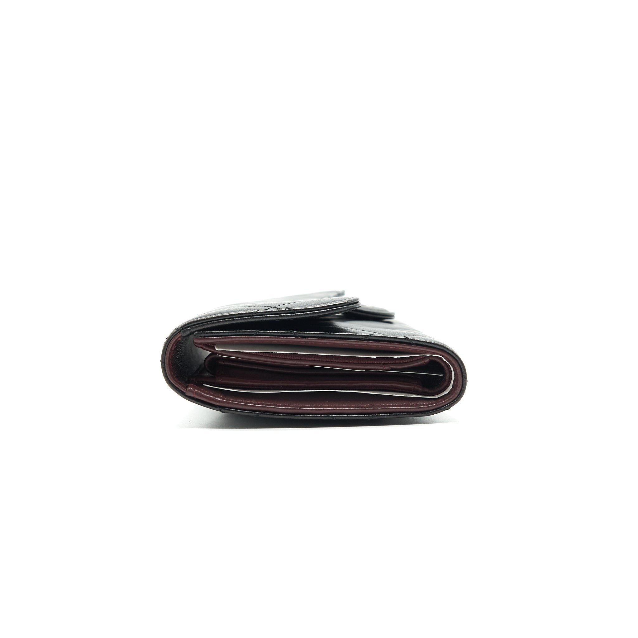 CHANEL CLASSIC FLAP WALLET LAMBSKIN BLACK SHW