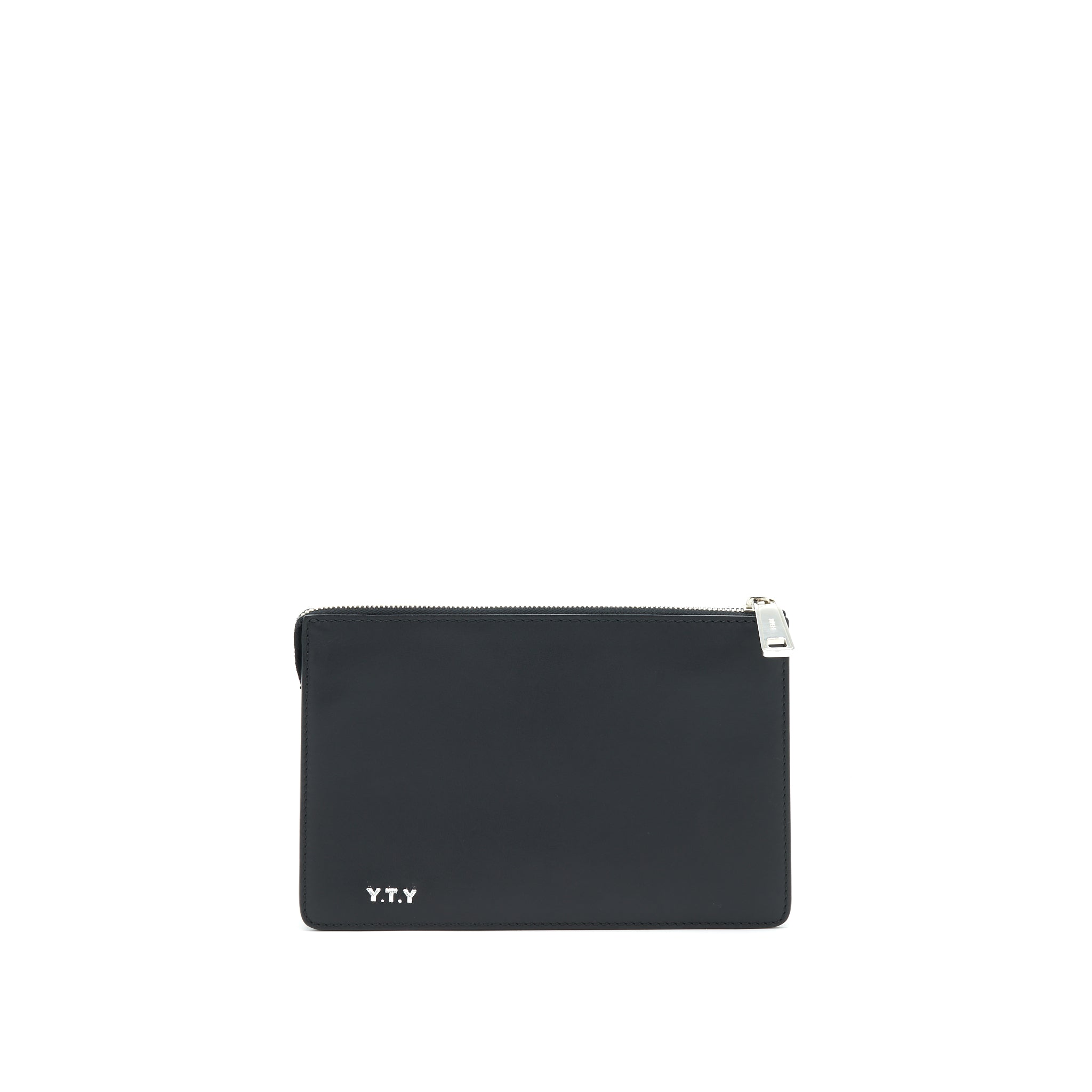 FENDI VOCABULARY 3D LOGO LEATHER POUCH WITH INITIAL