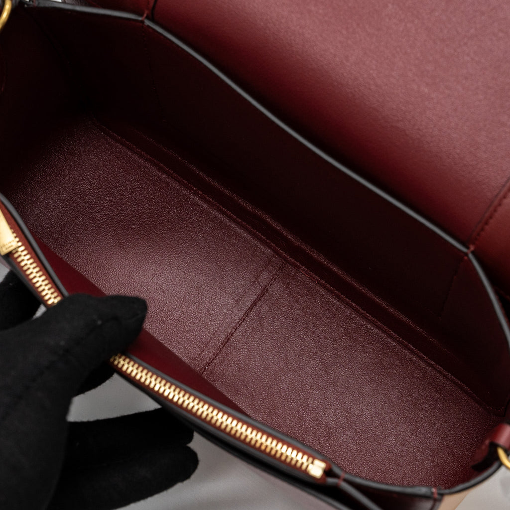 CELINE FRAME BAG CALFSKIN RUBY / APRICOT GHW