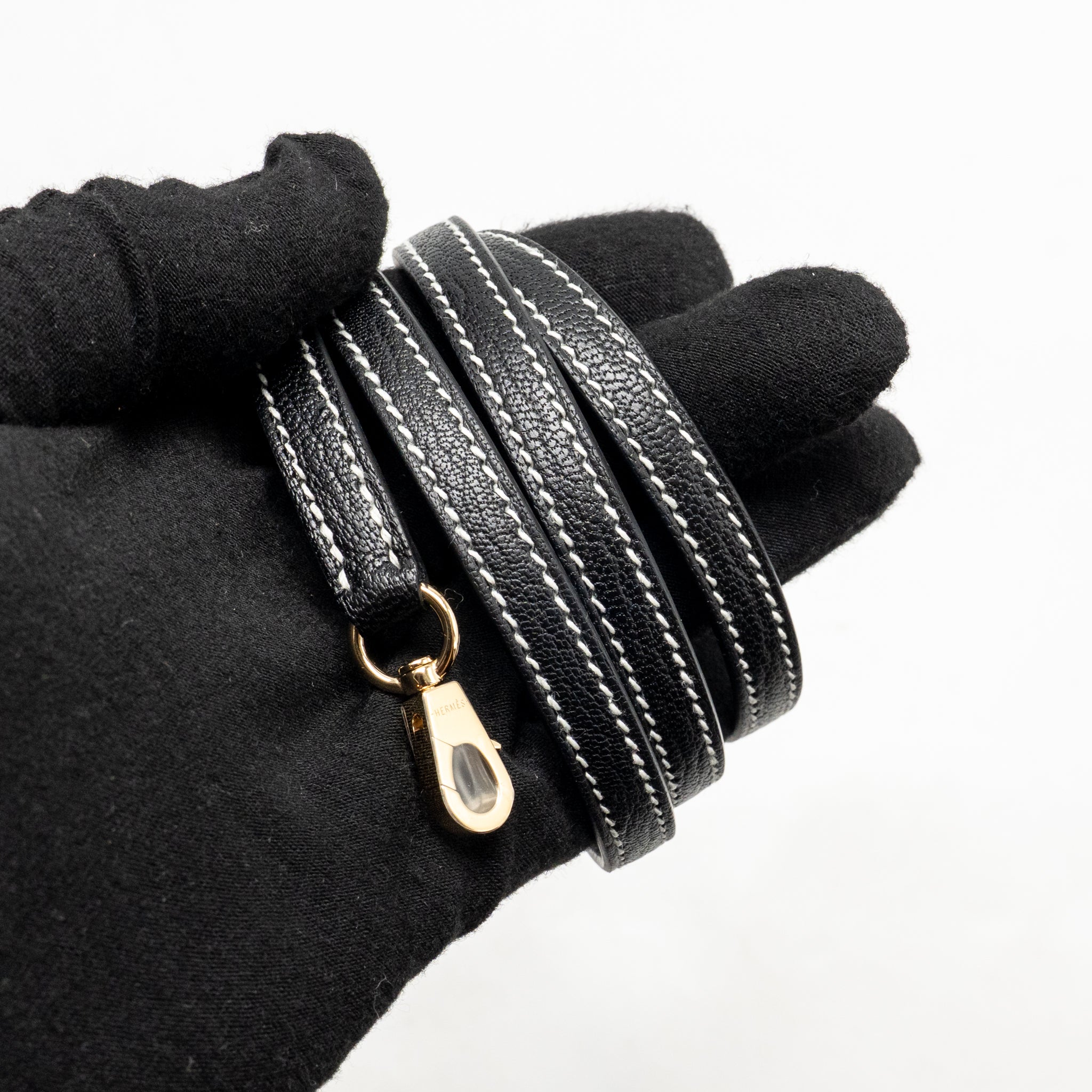 HERMES MINI KELLY II SPECIAL ORDER CHÈVRE MYSORE NATA/BLACK LGHW