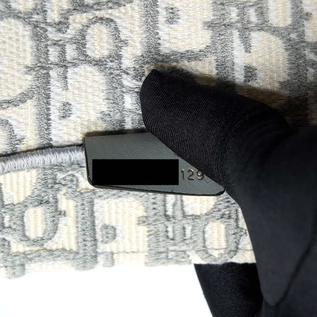 DIOR LARGE DIOR BOOK TOTE GREY OBLIQUE EMBROIDERY
