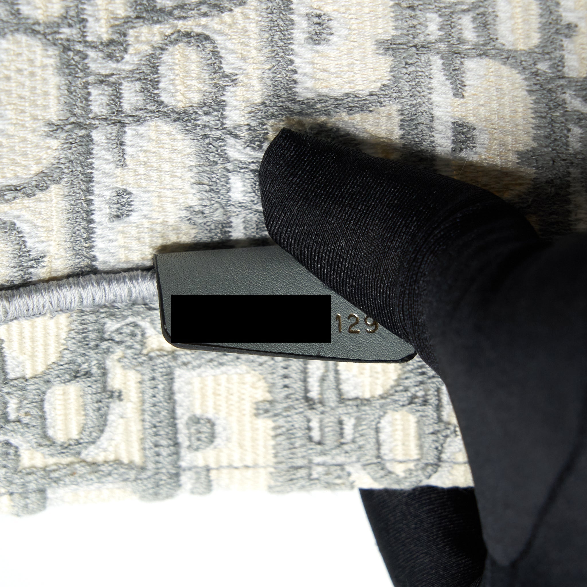 DIOR LARGE DIOR BOOK TOTE GREY OBLIQUE EMBROIDERY