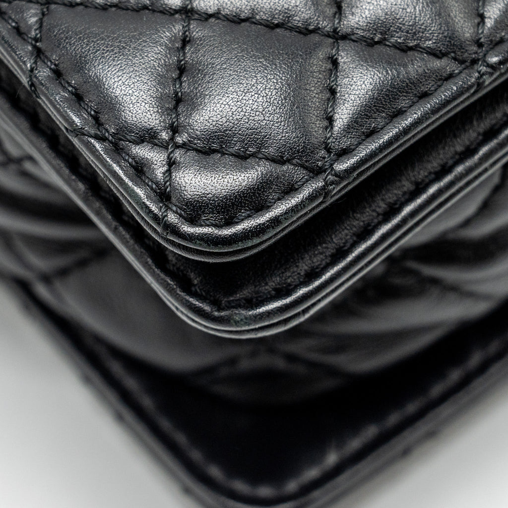 CHANEL MULTI CHAIN BOY BAG CALFSKIN/TWEED BLACK SHW