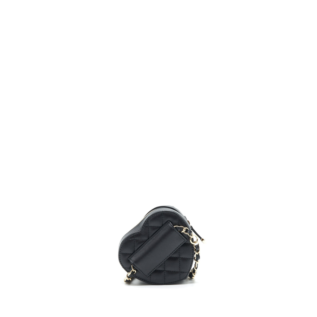 CHANEL 22S HEART BELT BAG LAMBSKIN BLACK LGHW