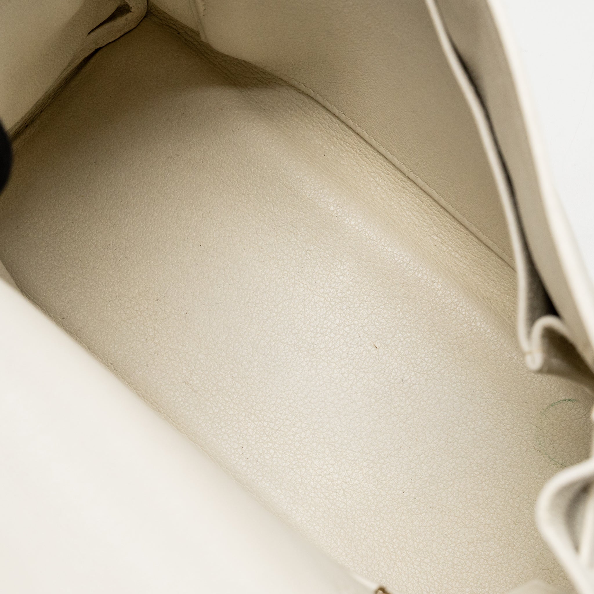 HERMES KELLY 25 EVERCOLOR BLANC GHW