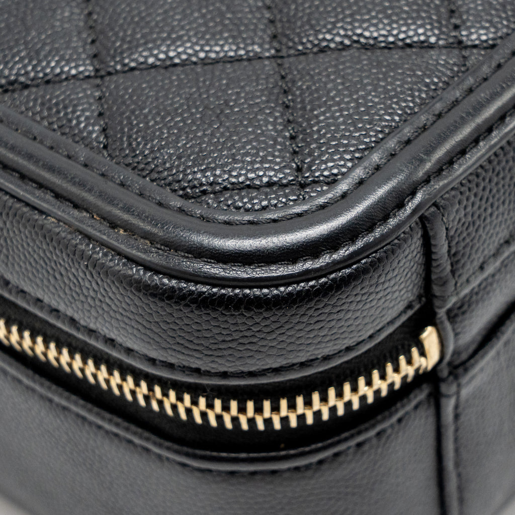 CHANEL CC FILIGREE VANITY CAVIAR BLACK GHW