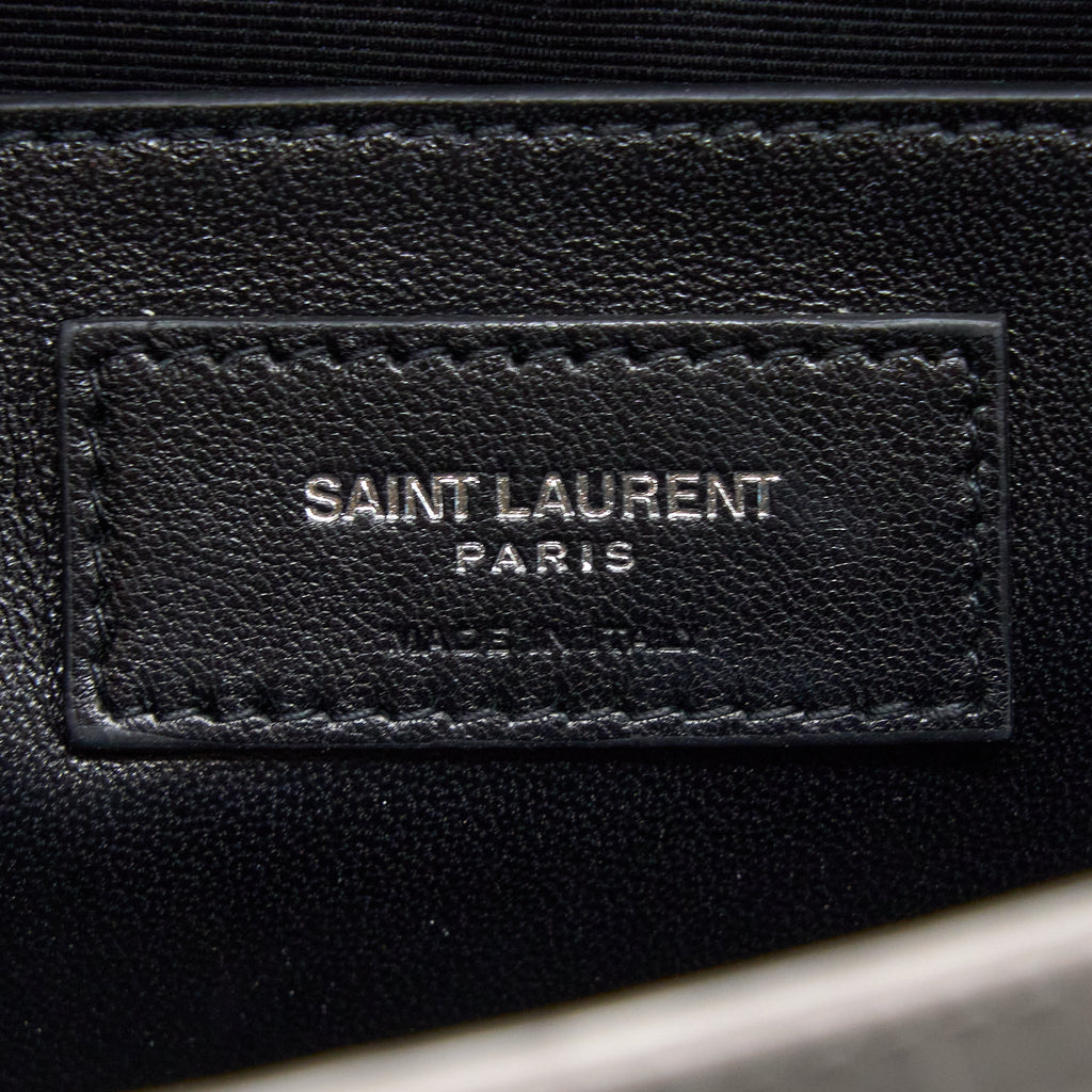 SAINT LAURENT KATE BAG CROC EMBOSSED-CALFSKIN GREY SHW