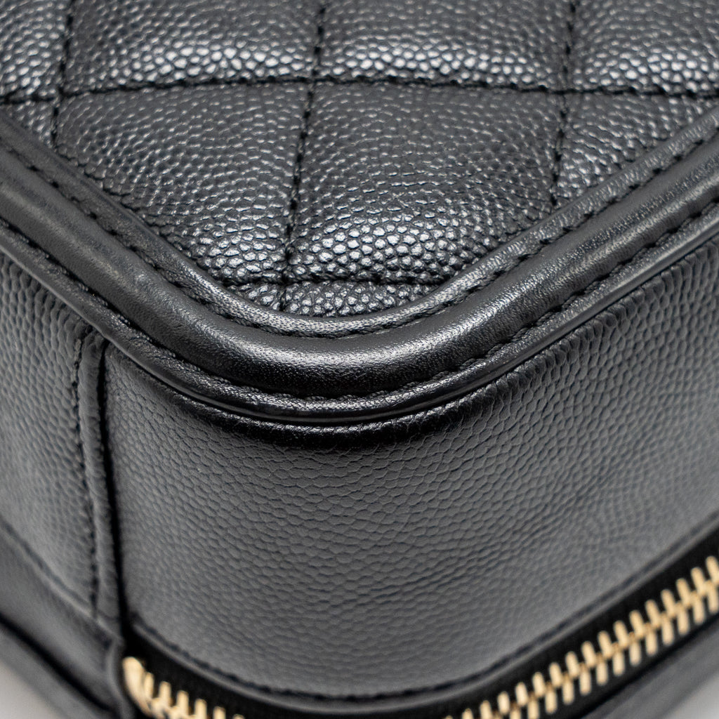 CHANEL CC FILIGREE VANITY CAVIAR BLACK GHW