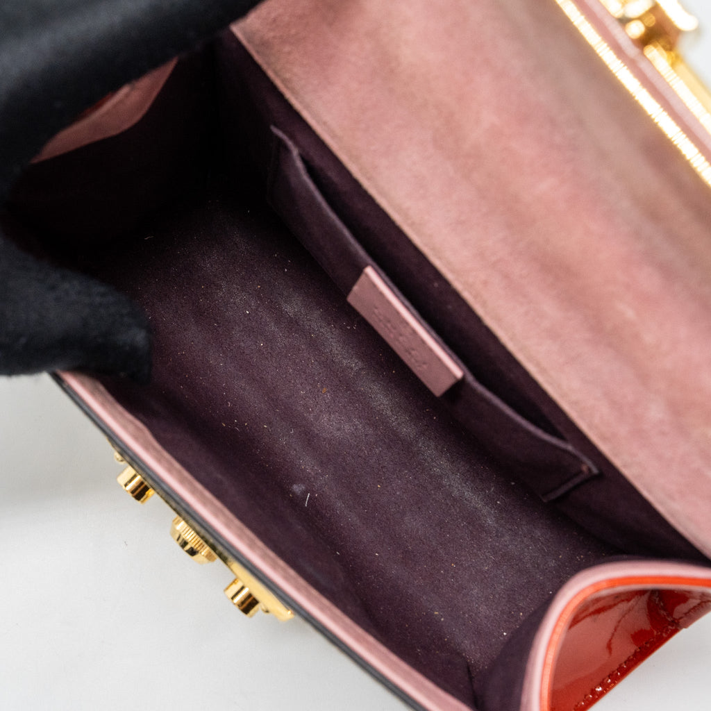 GUCCI PADLOCK CROSSBODY BAG CANVAS / PATENT MULTICOLOUR GHW