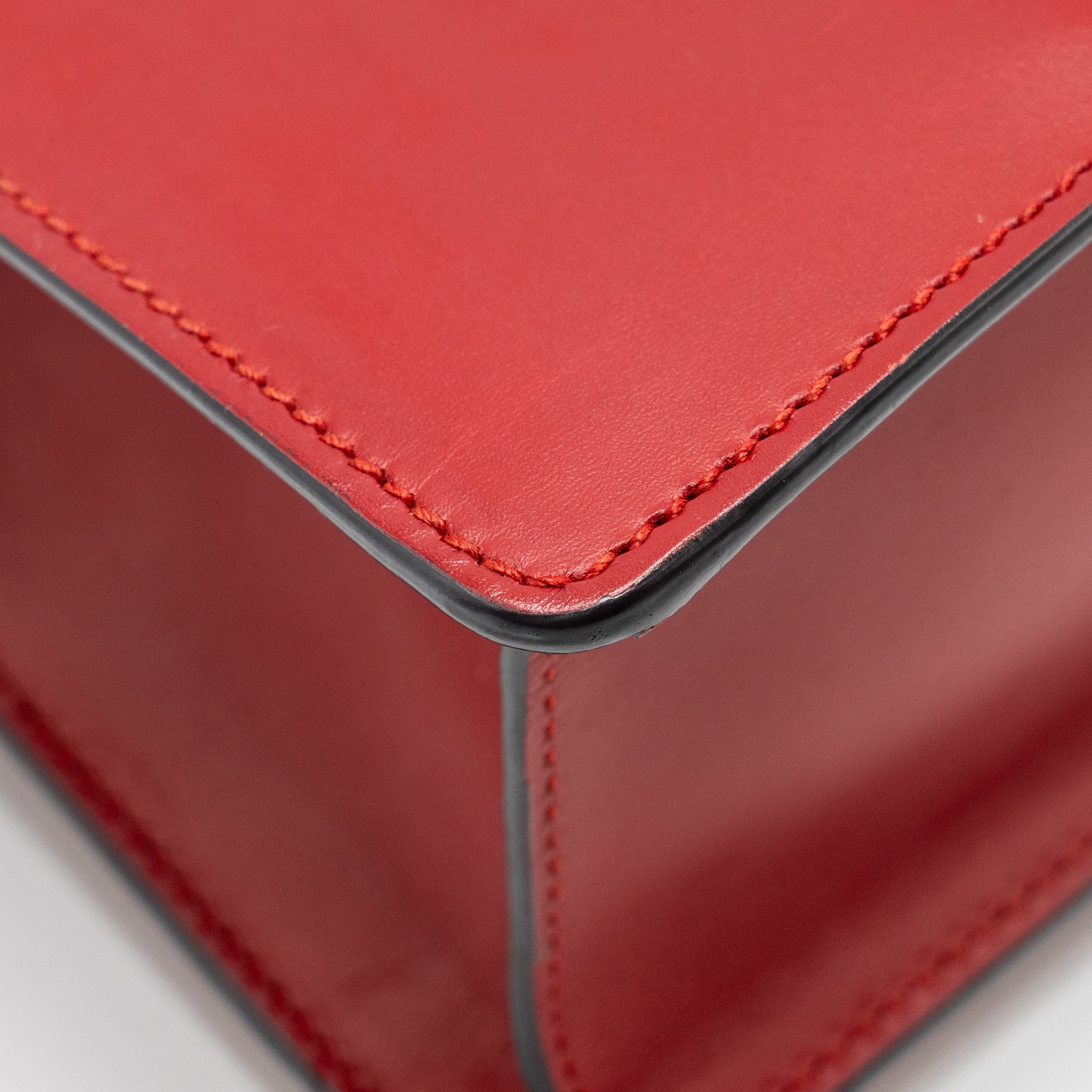 GUCCI TOP HANDLE MINI SYLVIE CALFSKIN RED GHW