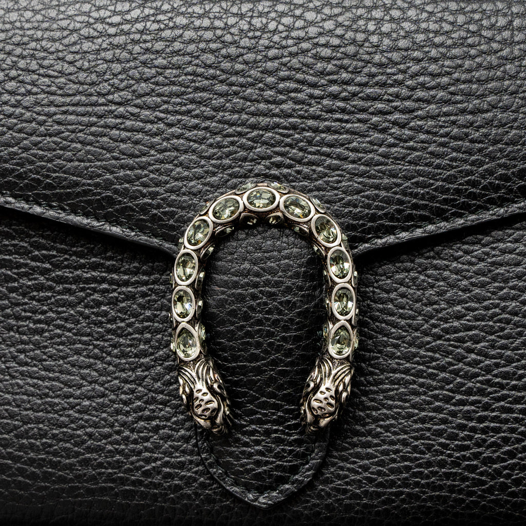 GUCCI DIONYSUS MINI CHAIN BAG CALFSKIN BLACK SHW