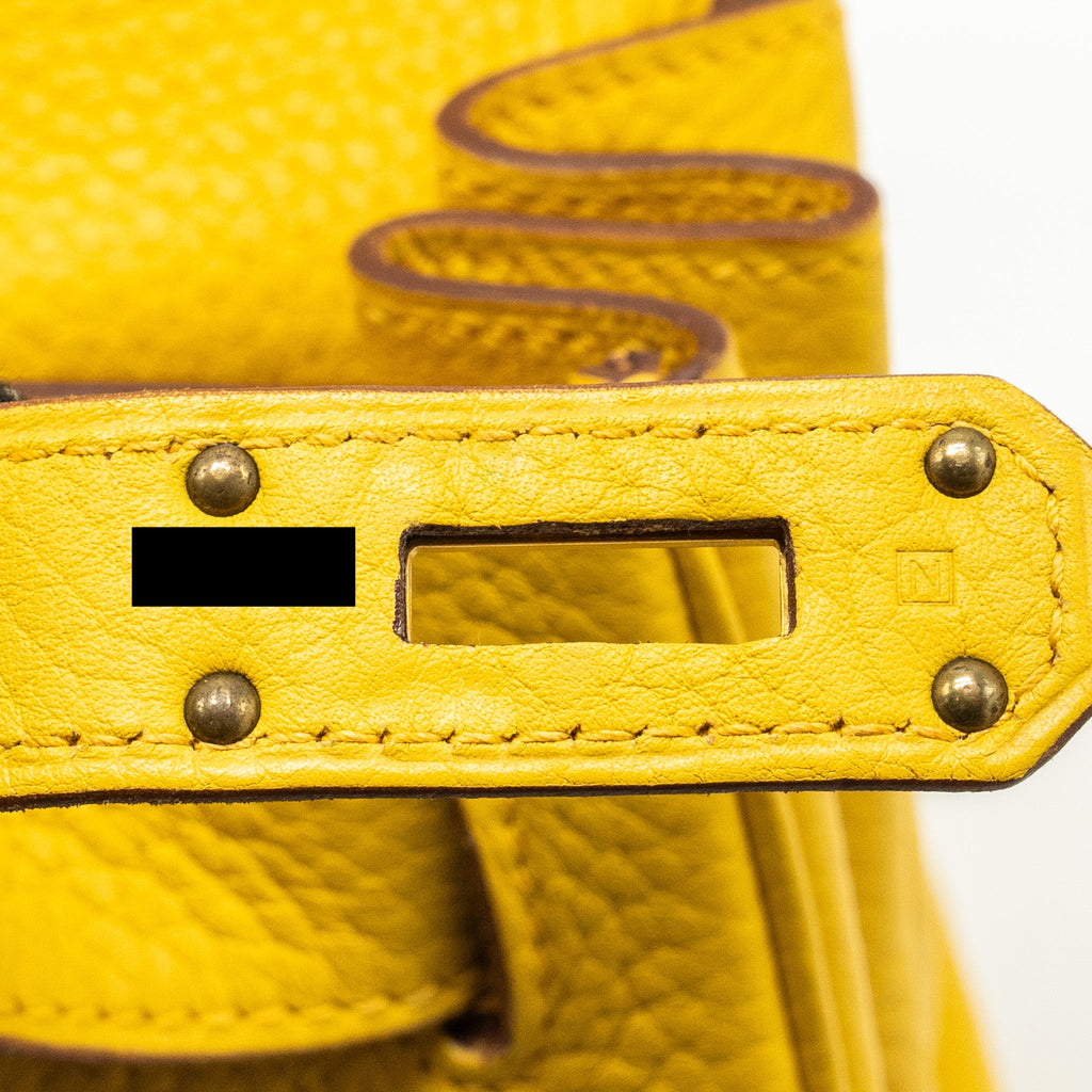 HERMES SHOULDER KELLY CLEMENCE JAUNE AMBER GHW