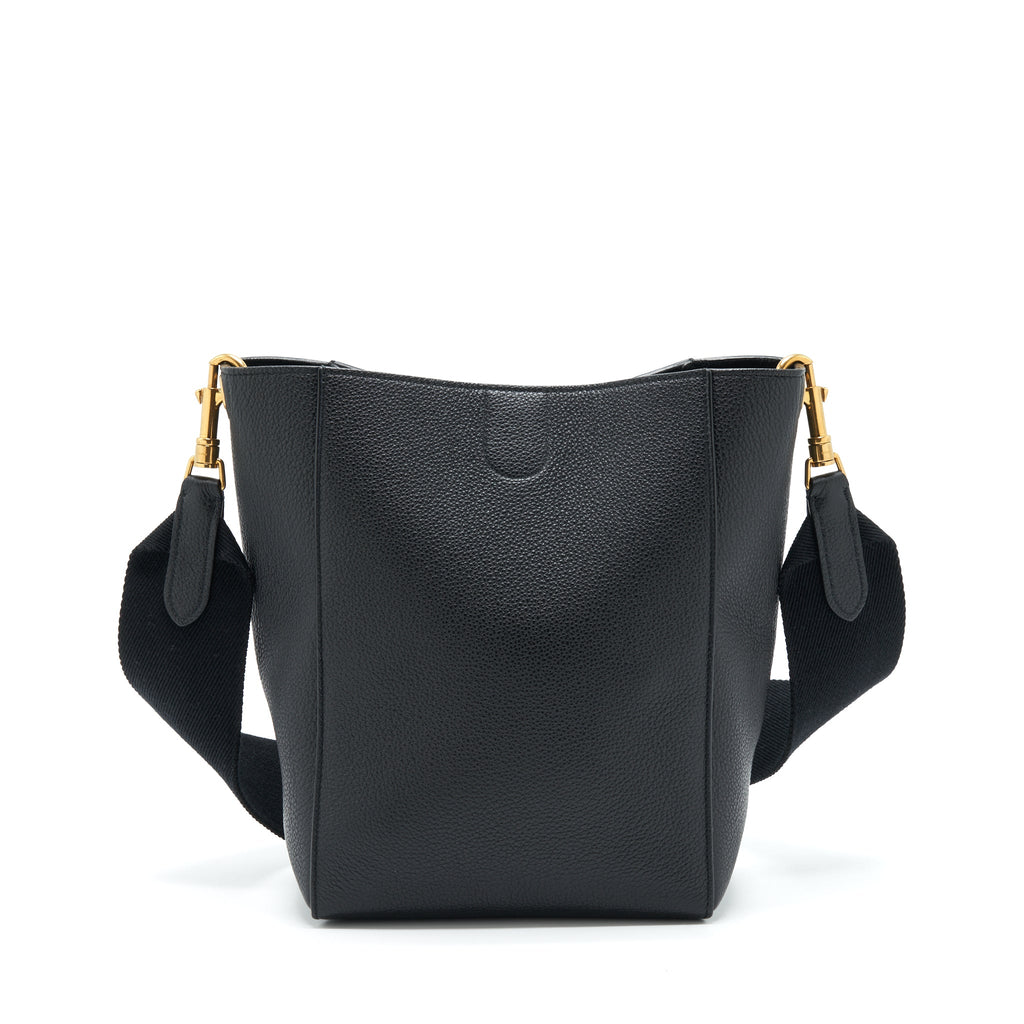 CELINE SMALL SANGLE BUCKET BAG SOFT GRAINED CALFSKIN BLACK GHW