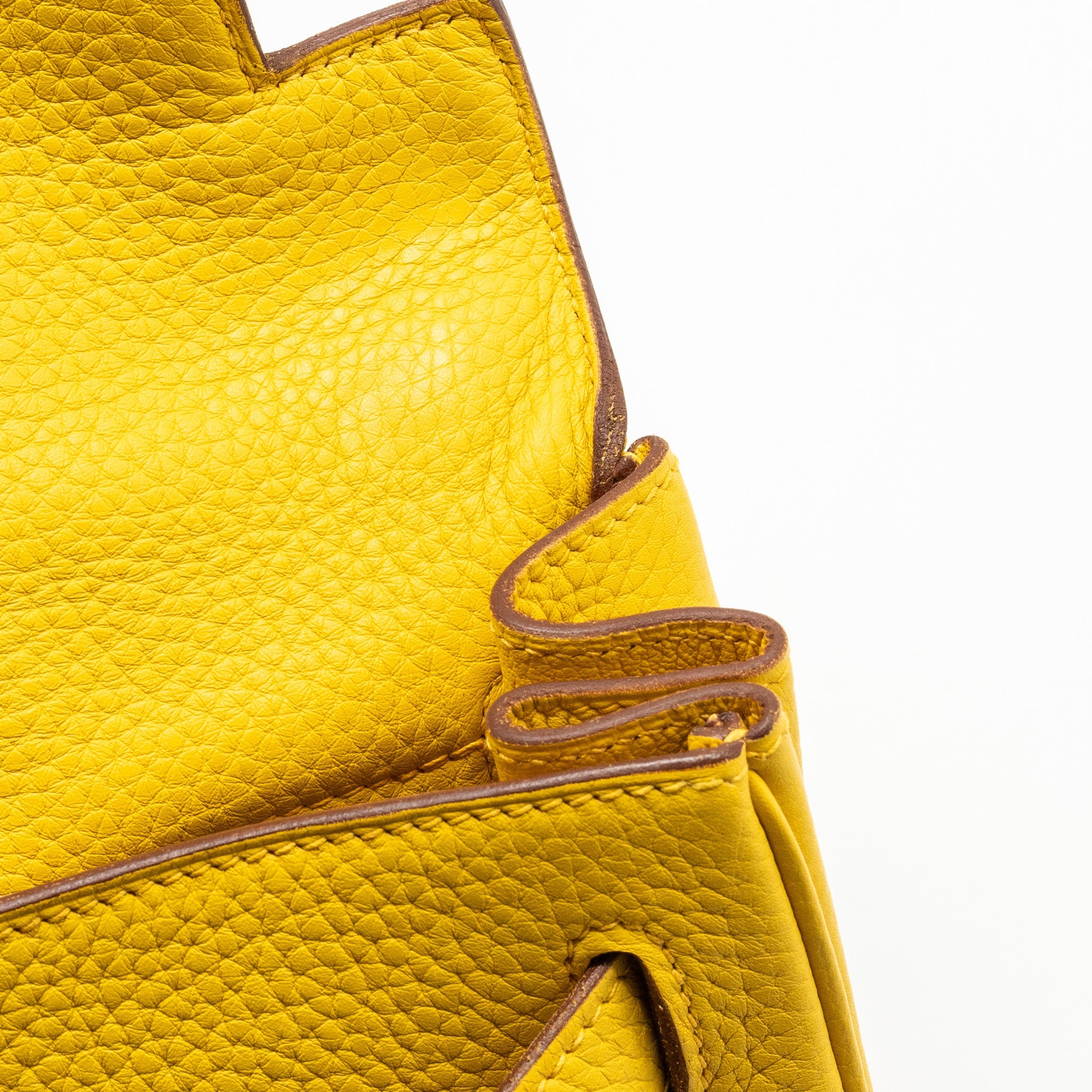 HERMES SHOULDER KELLY CLEMENCE JAUNE AMBER GHW