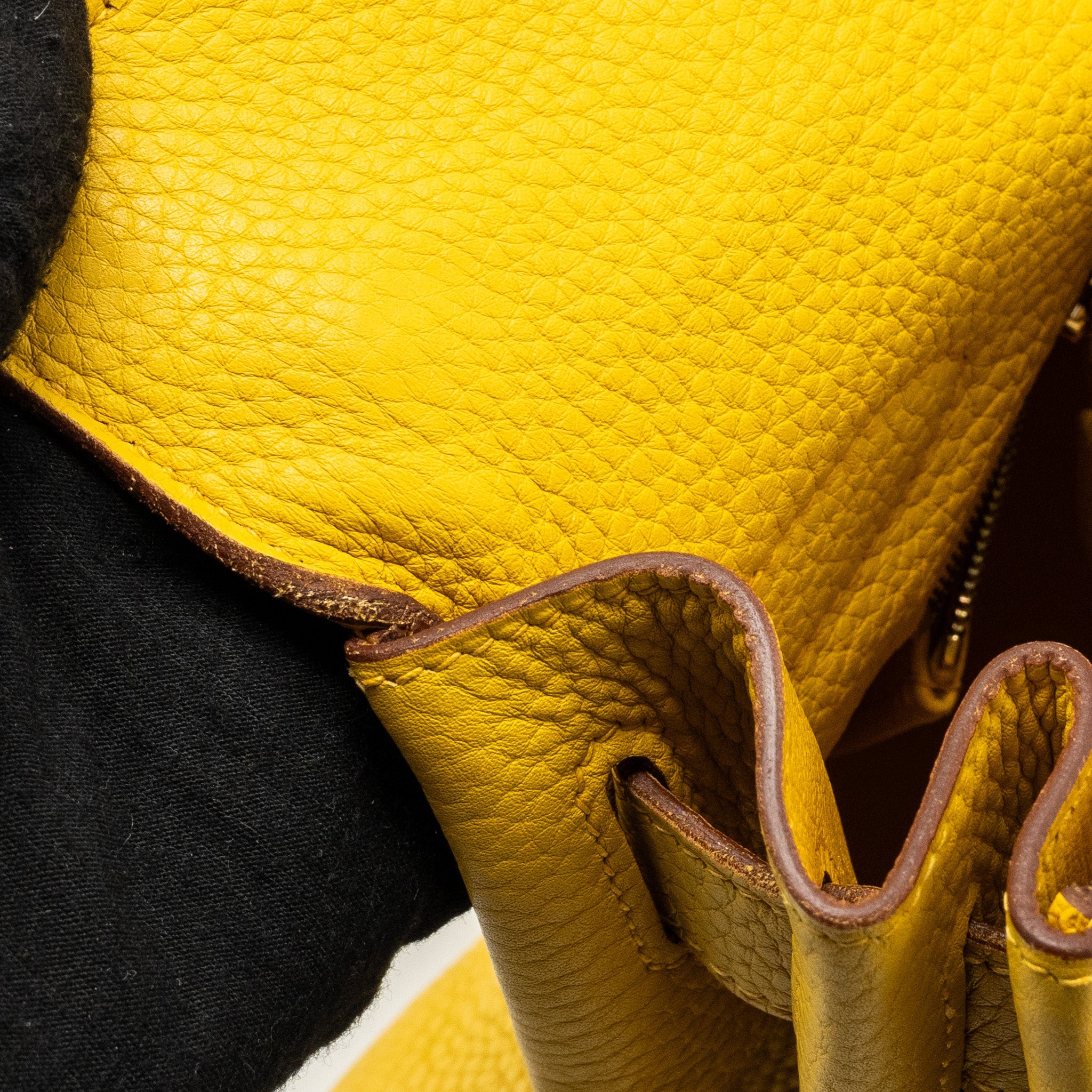HERMES SHOULDER KELLY CLEMENCE JAUNE AMBER GHW