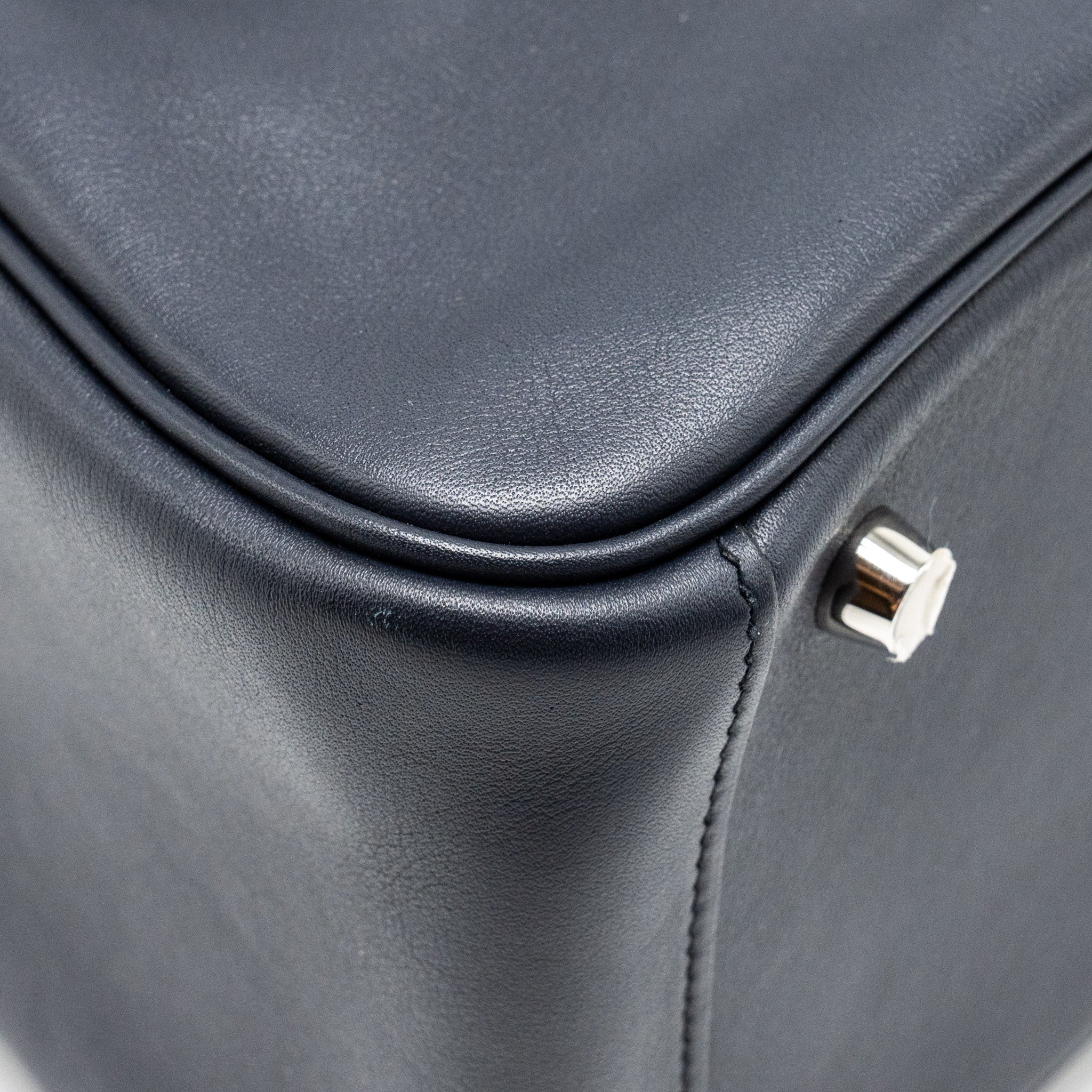 HERMES LINDY 26 SWIFT/EPSOM BLUE INDIGO WITH TRESSAGE STRAP SHW
