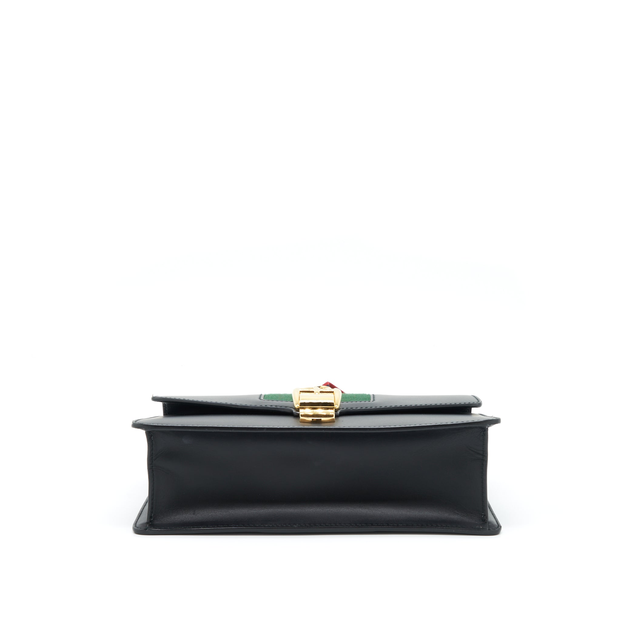 GUCCI SMALL SYLVIE SHOULDER BAG BLACK GHW