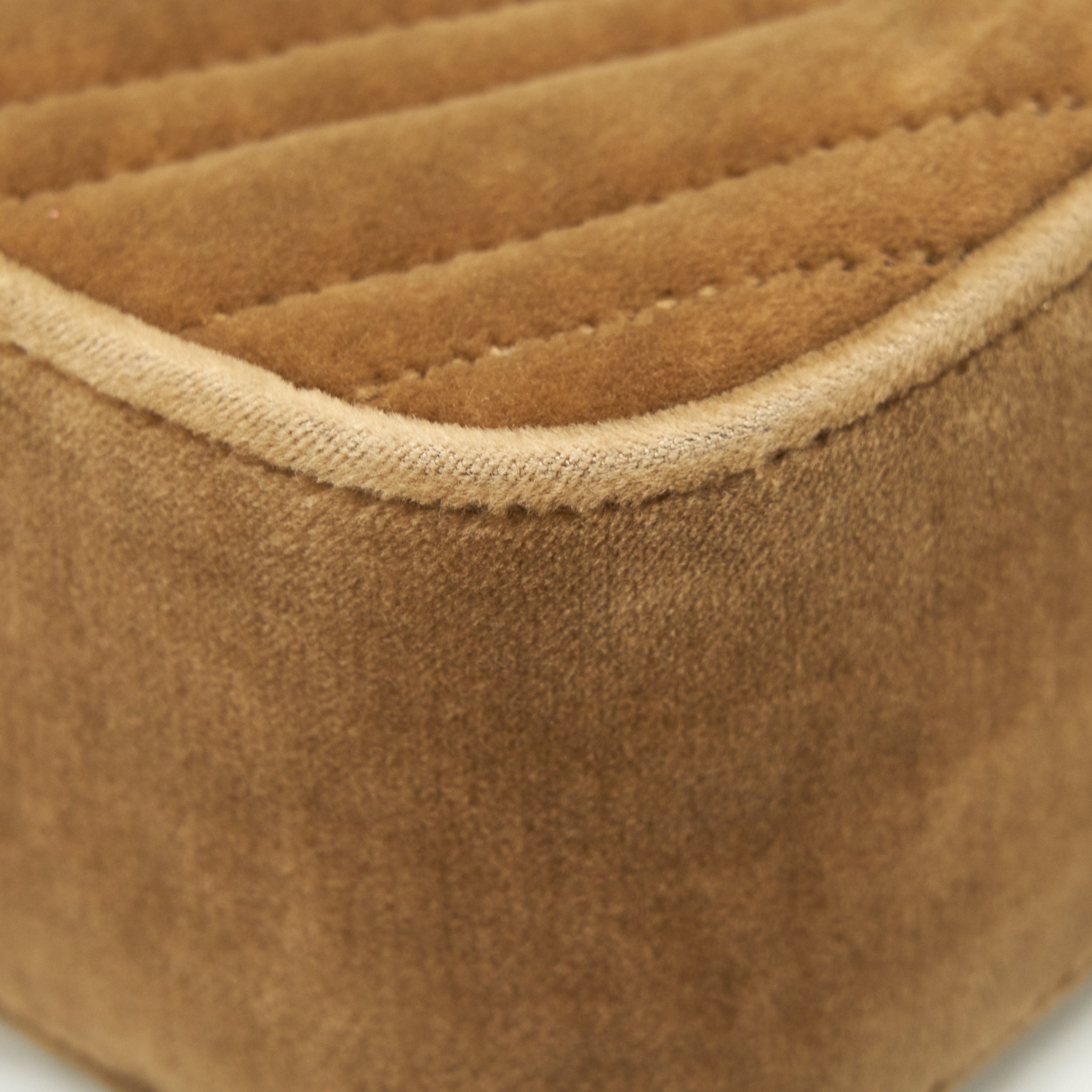 GUCCI GG MARMONT CAMERA BAG VELVET GOLD TAN GHW
