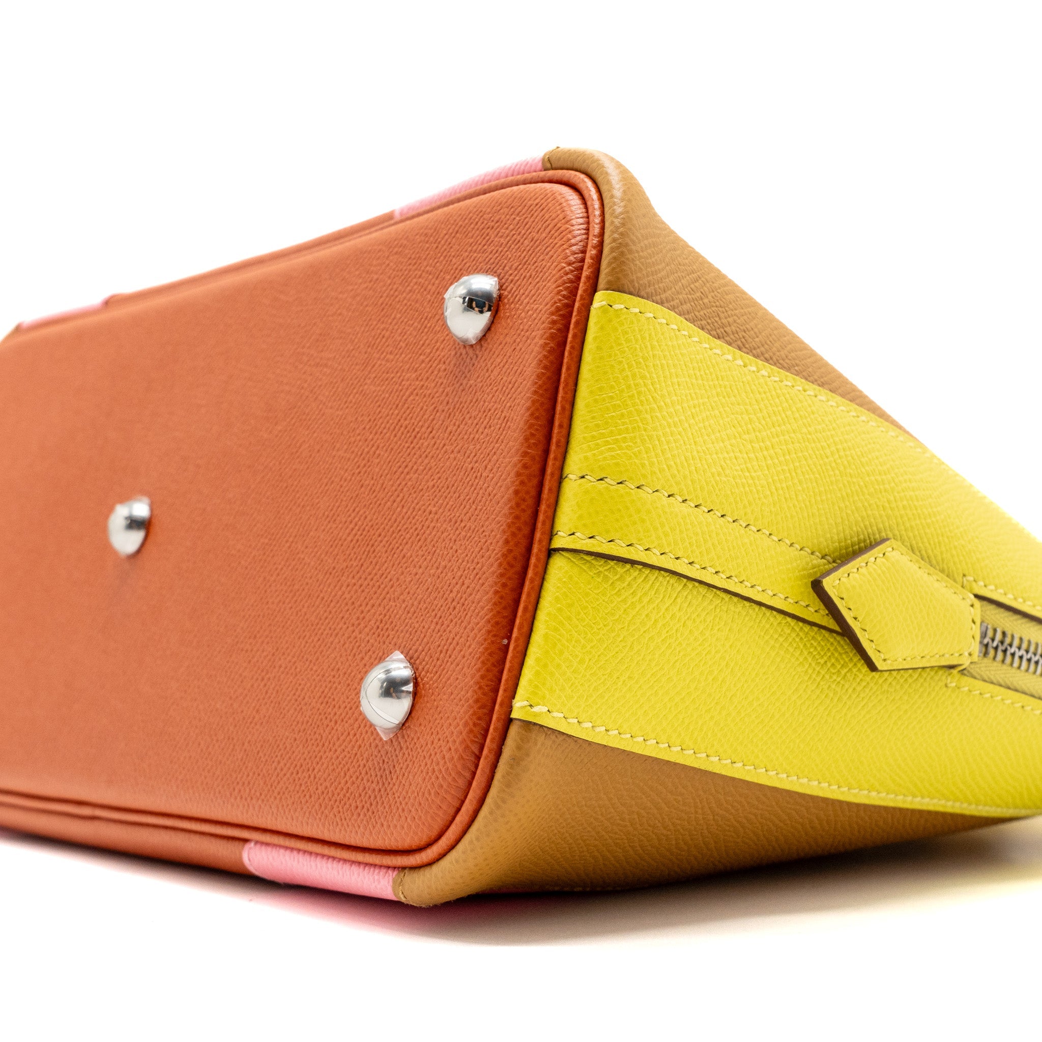 HERMES BOLIDE 1923-30 RAINBOW EPSOM LIME/SESAME/CONFETTI/TERRE BAT SHW