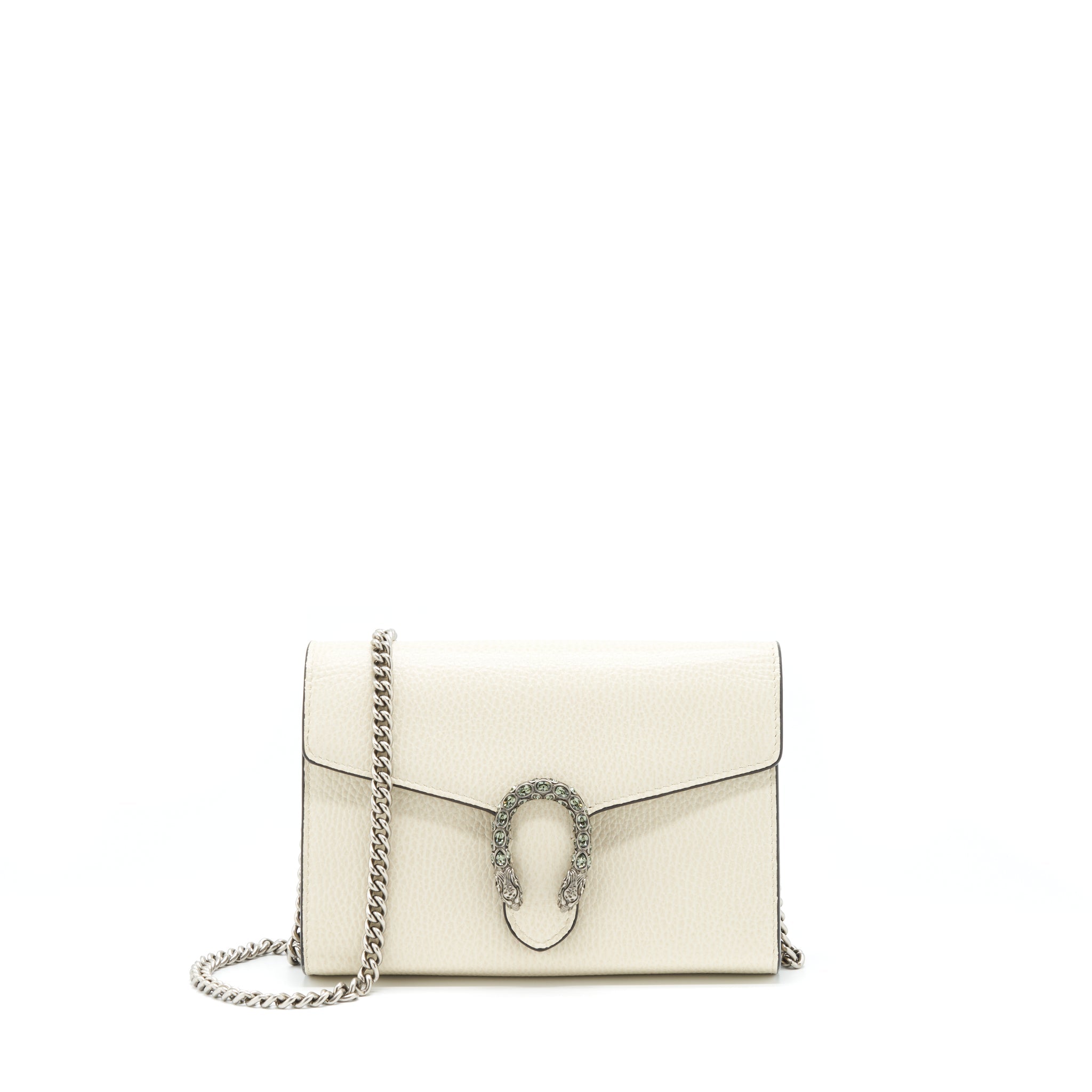 GUCCI DIONYSUS CHAIN WALLET CALFSKIN CREAM SHW