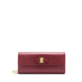 SALVATORE FERRAGAMO RIBBON SHOULDER BAG DARK RED LGHW
