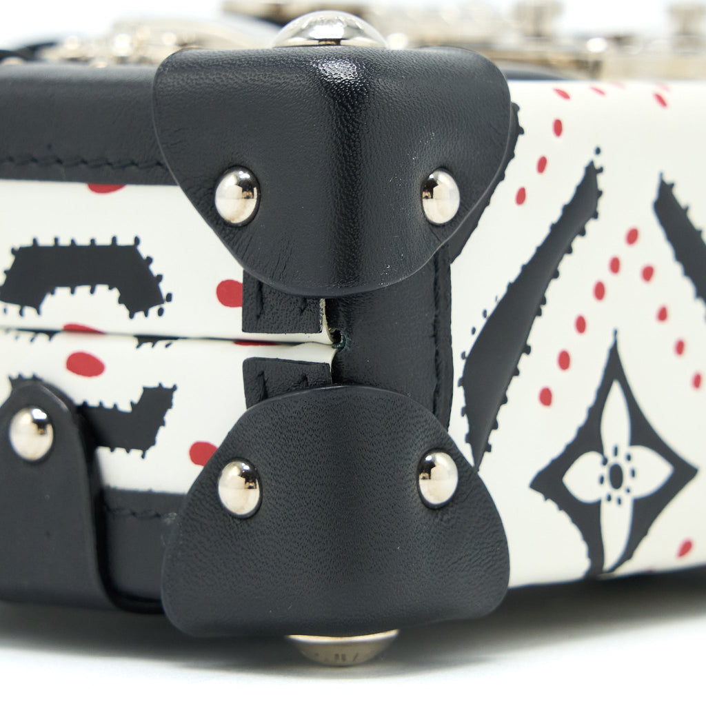 LOUIS VUITTON PETIT MALLET LIMITED EDITION BLACK / WHITE SHW