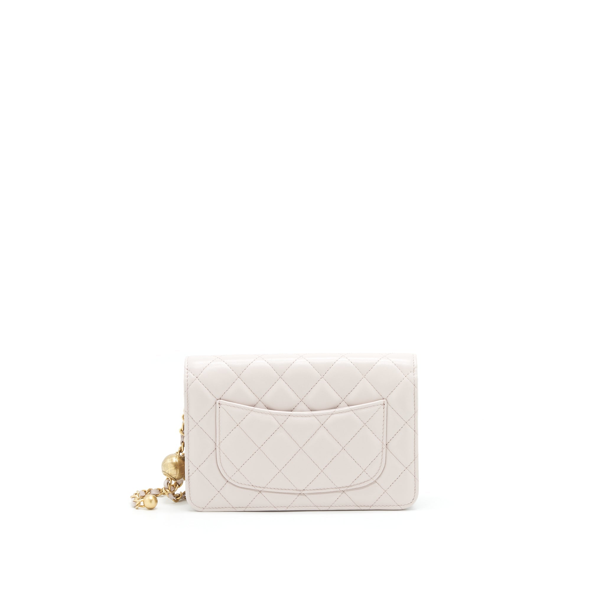 CHANEL PEARL CRUSHED PEARL WALLET ON CHAIN LILAC GHW