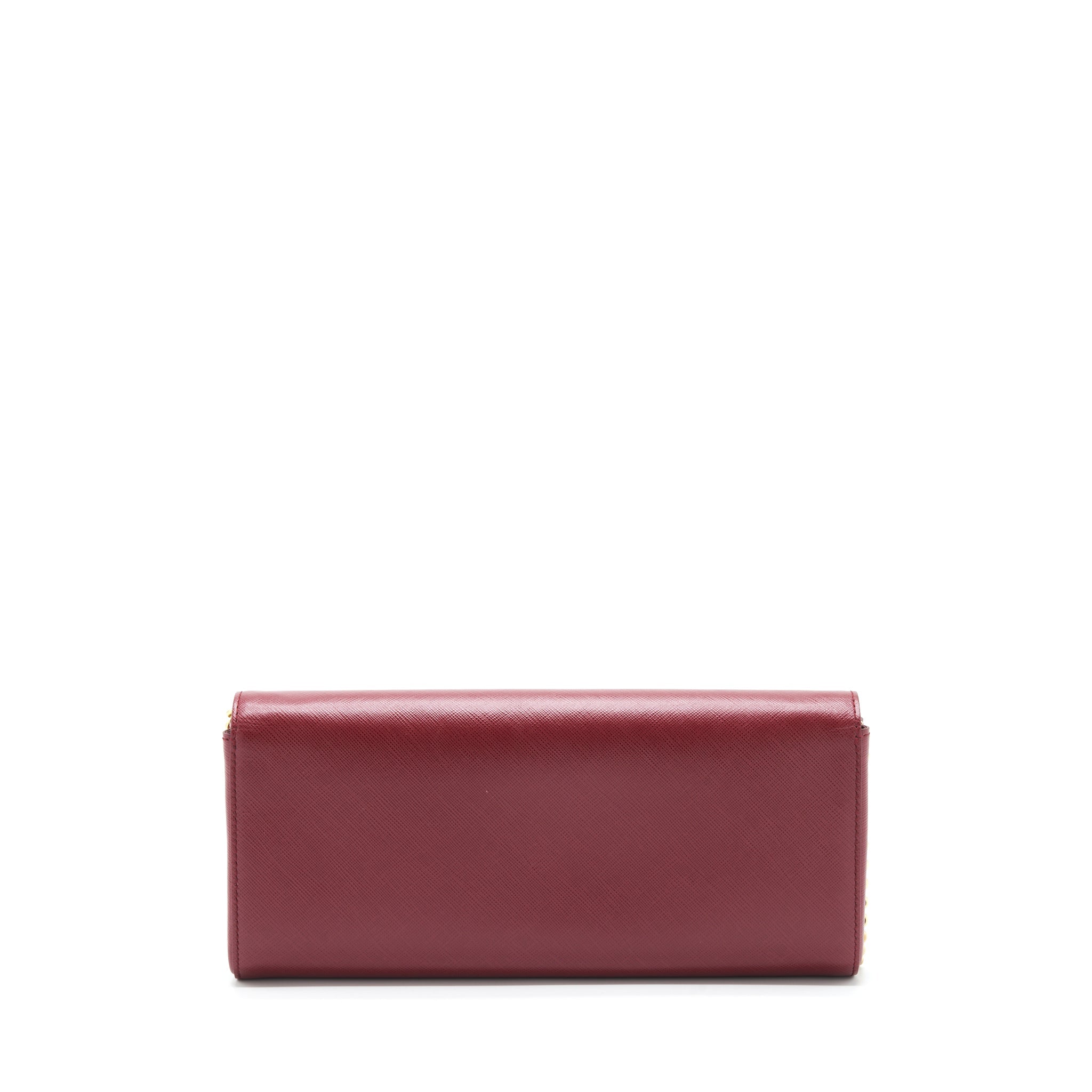 SALVATORE FERRAGAMO RIBBON SHOULDER BAG DARK RED LGHW