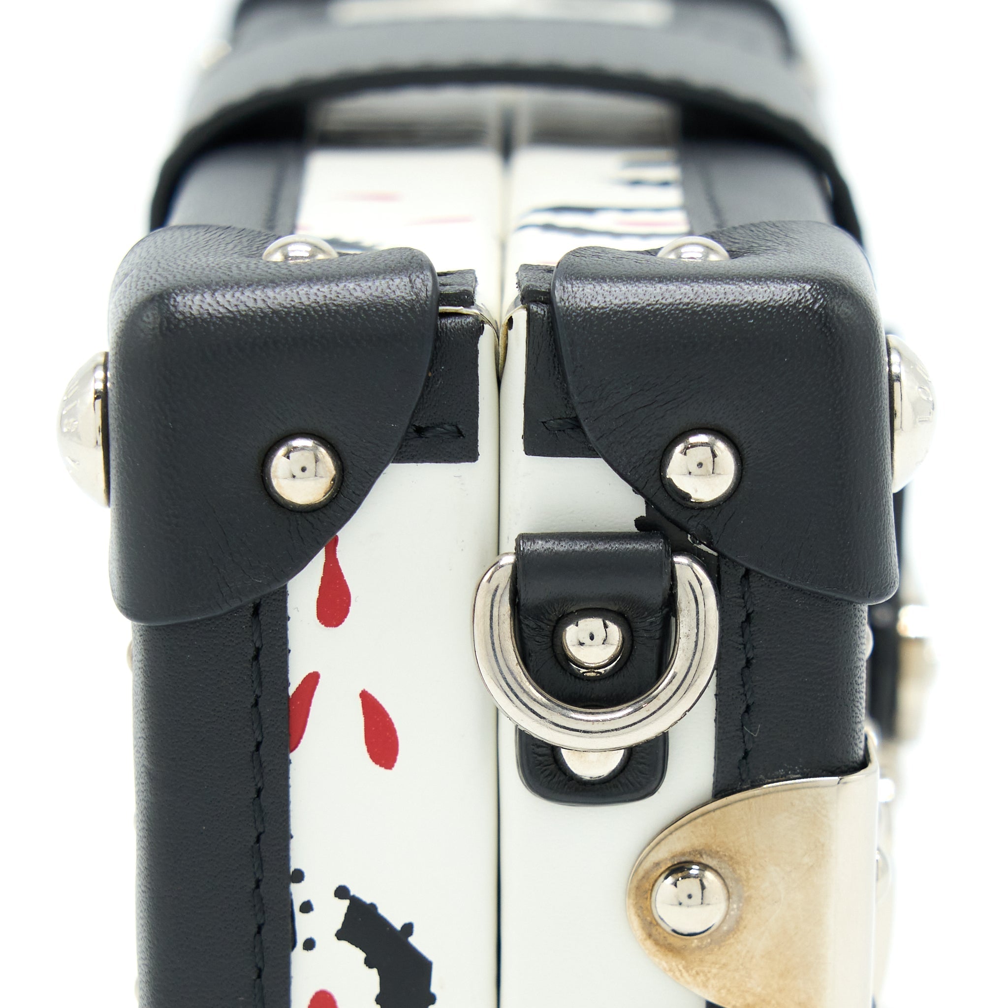 LOUIS VUITTON PETIT MALLET LIMITED EDITION BLACK / WHITE SHW