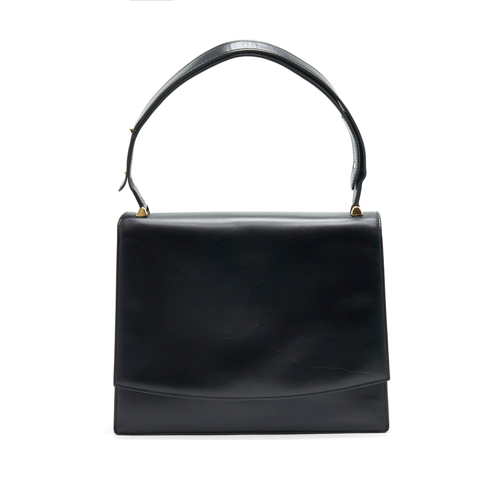 LOUIS VUITTON DELPHES VINTAGE OPERA LINE BAG LIMITED ED BLACK LEATHER SHOULDER BAG