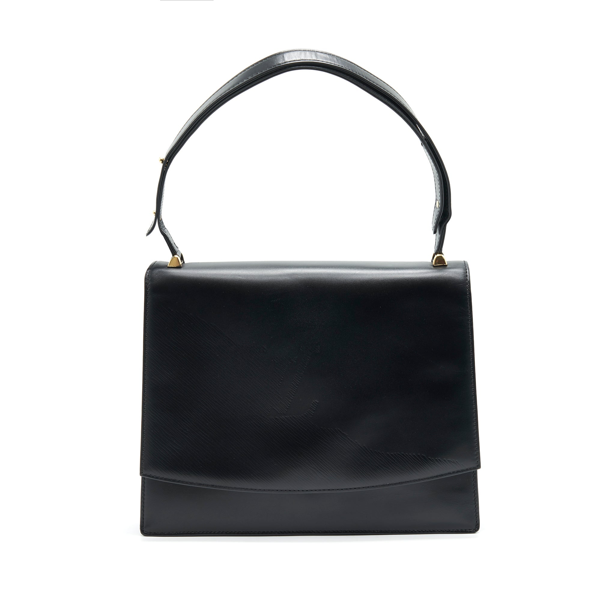 LOUIS VUITTON DELPHES VINTAGE OPERA LINE BAG LIMITED ED BLACK LEATHER SHOULDER BAG