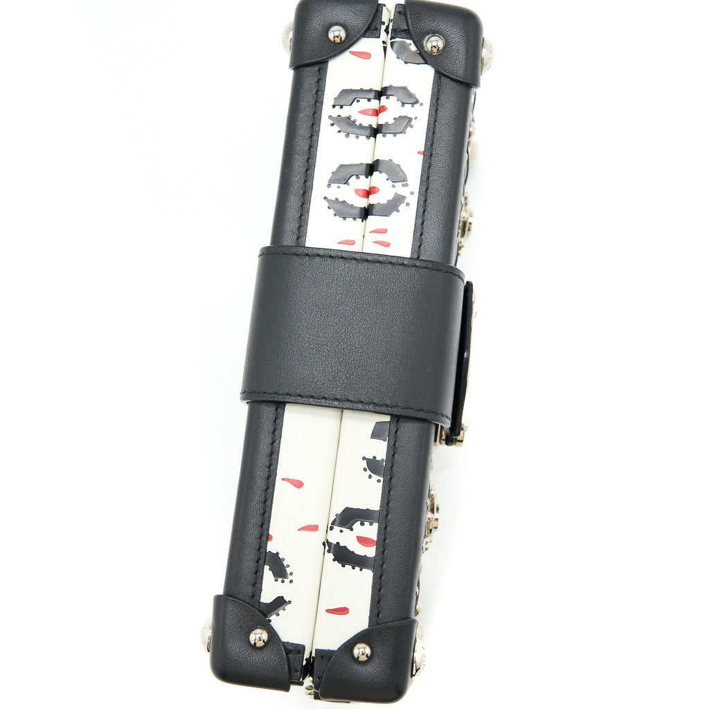 LOUIS VUITTON PETIT MALLET LIMITED EDITION BLACK / WHITE SHW