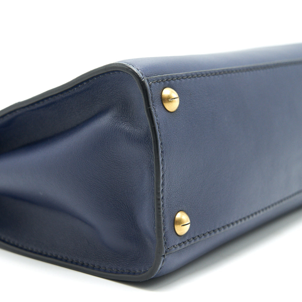 CHRISTIAN DIOR DIORADDICT TOP HANDLE BAG IN NAVY