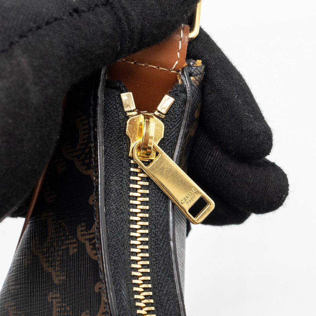 CELINE AVA BAG TRIOMPHE CANVAS / CALFSKIN BROWN GHW