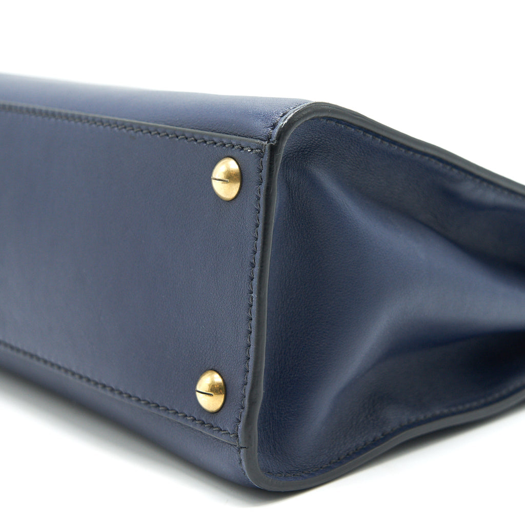 CHRISTIAN DIOR DIORADDICT TOP HANDLE BAG IN NAVY